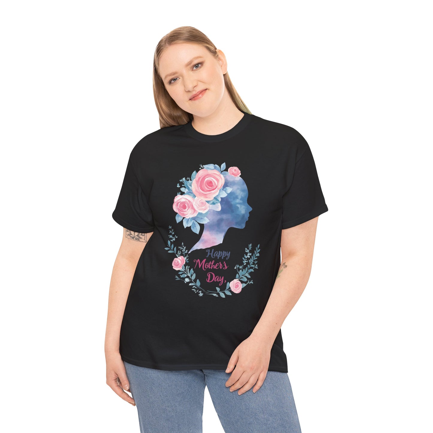 Floral Mother’s Day Heavy Cotton Tee - Gift for Mom