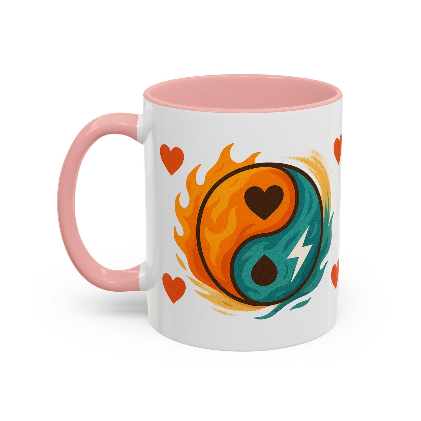 Bold Yin Yang Accent Coffee Mug – 11oz & 15oz – Perfect for Coffee Lovers
