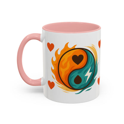 Bold Yin Yang Accent Coffee Mug – 11oz & 15oz – Perfect for Coffee Lovers