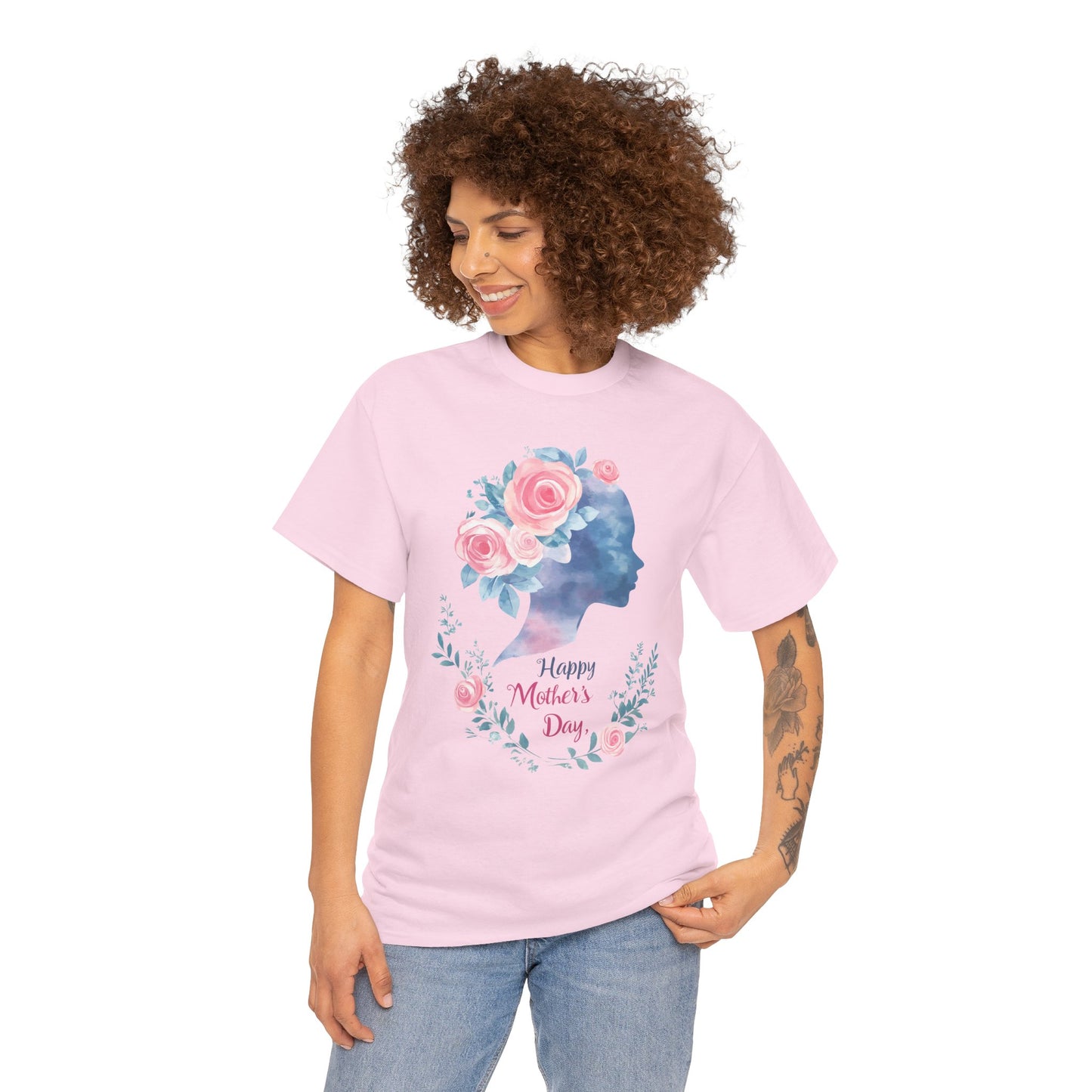 Floral Mother’s Day Heavy Cotton Tee - Gift for Mom