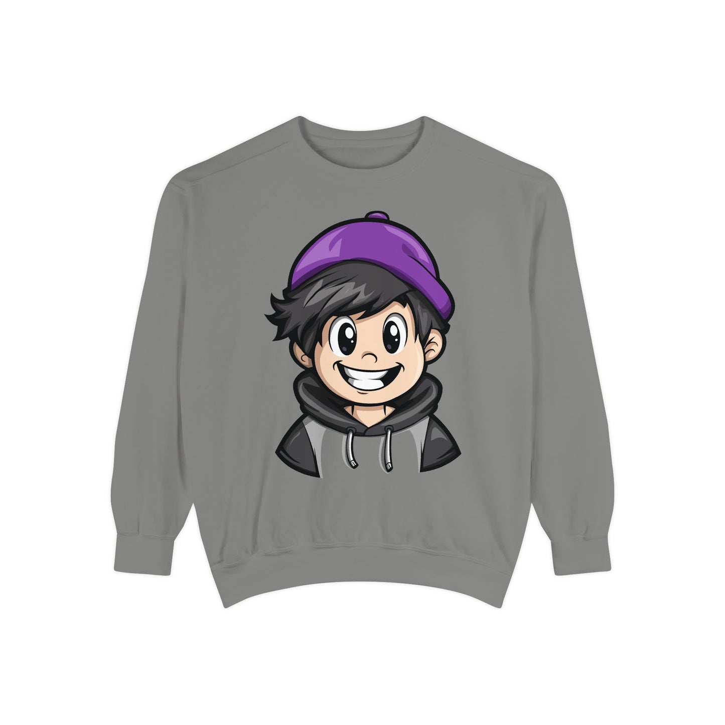 Men's Garment-Dyed Sweatshirt - Happy Vibes