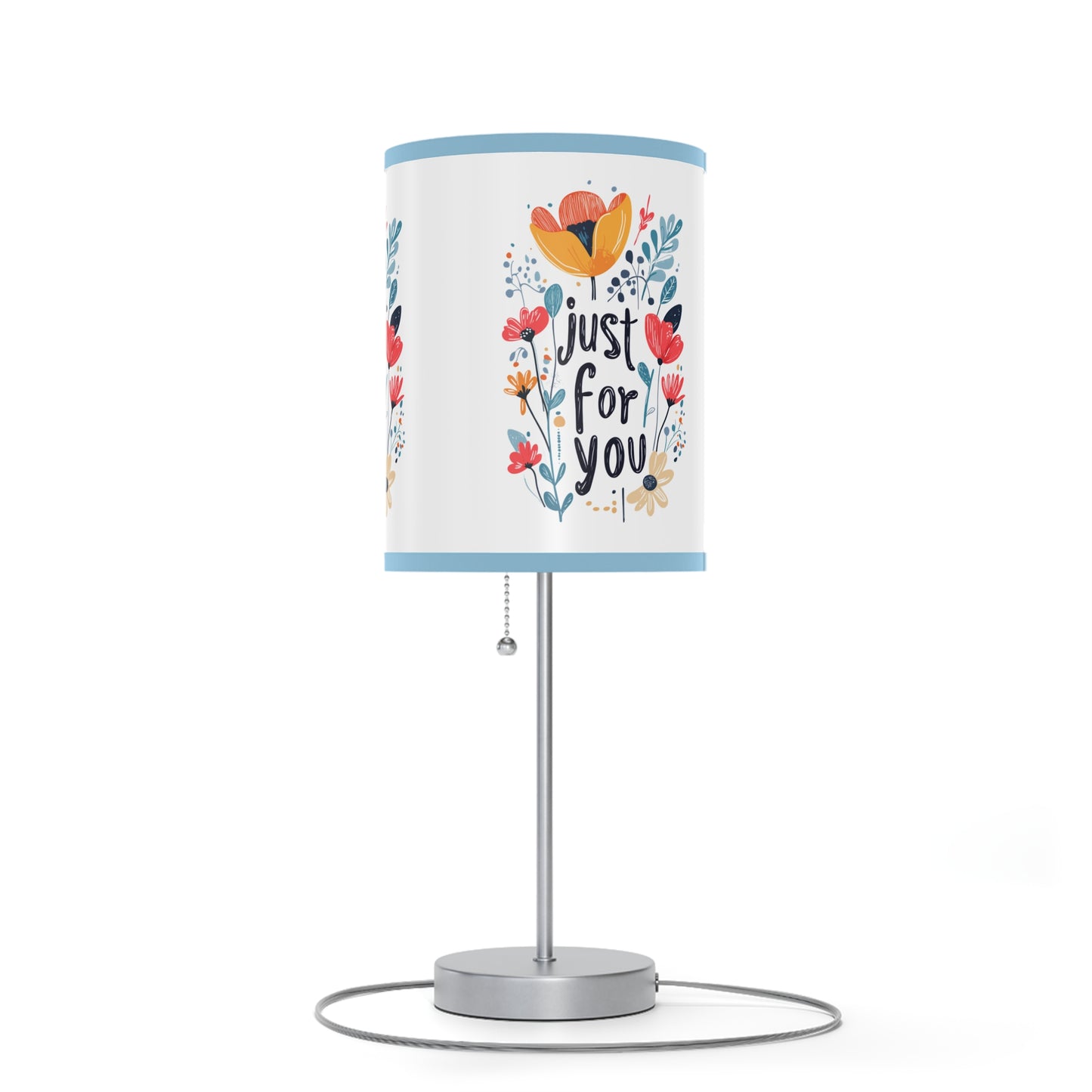 Floral Table Lamp - "Just For You" Design - Gift - Lamp on a Stand, US|CA plug - Table Lamps