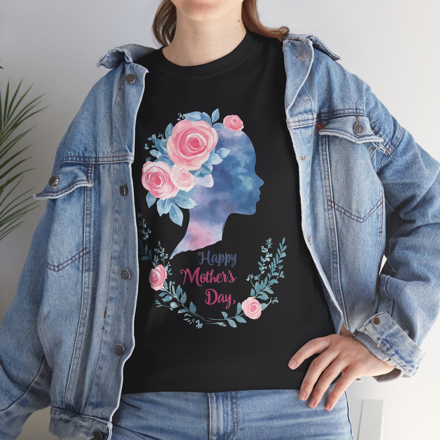 Floral Mother’s Day Heavy Cotton Tee - Gift for Mom