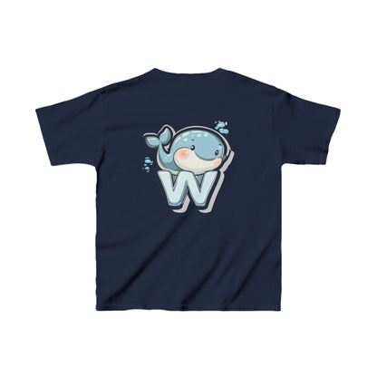 Youth Heavy Cotton™ Tee - Unisex Cute Cartoon Whale Design T-Shirt