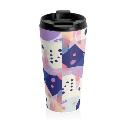 Stainless Steel Geometric Travel Mug - 15oz Coffee Thermos
