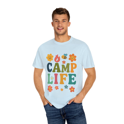 Camp Life Unisex Garment-Dyed T-Shirt - Fun and Colorful Outdoor Vibes