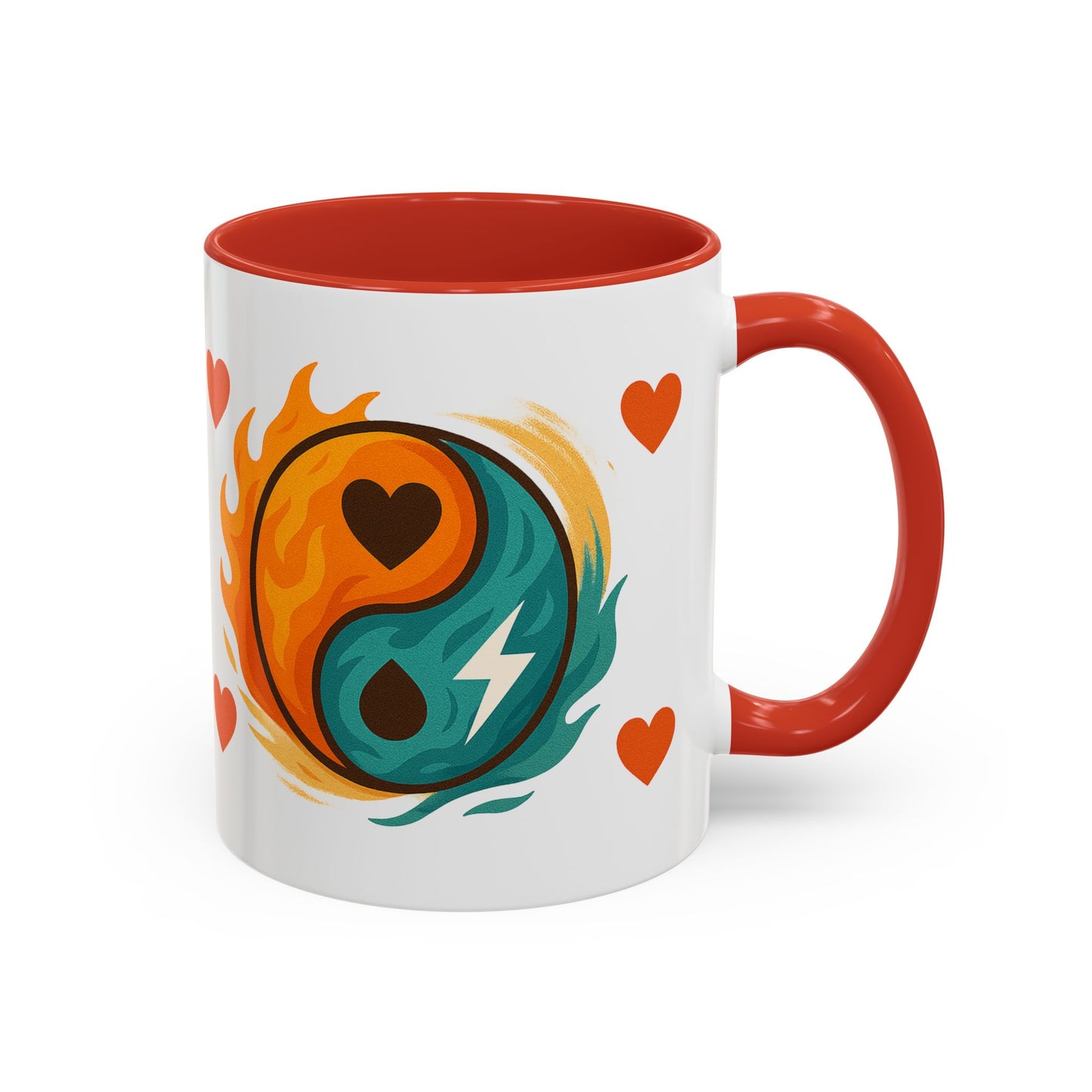 Bold Yin Yang Accent Coffee Mug – 11oz & 15oz – Perfect for Coffee Lovers