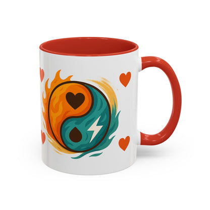 Bold Yin Yang Accent Coffee Mug – 11oz & 15oz – Perfect for Coffee Lovers