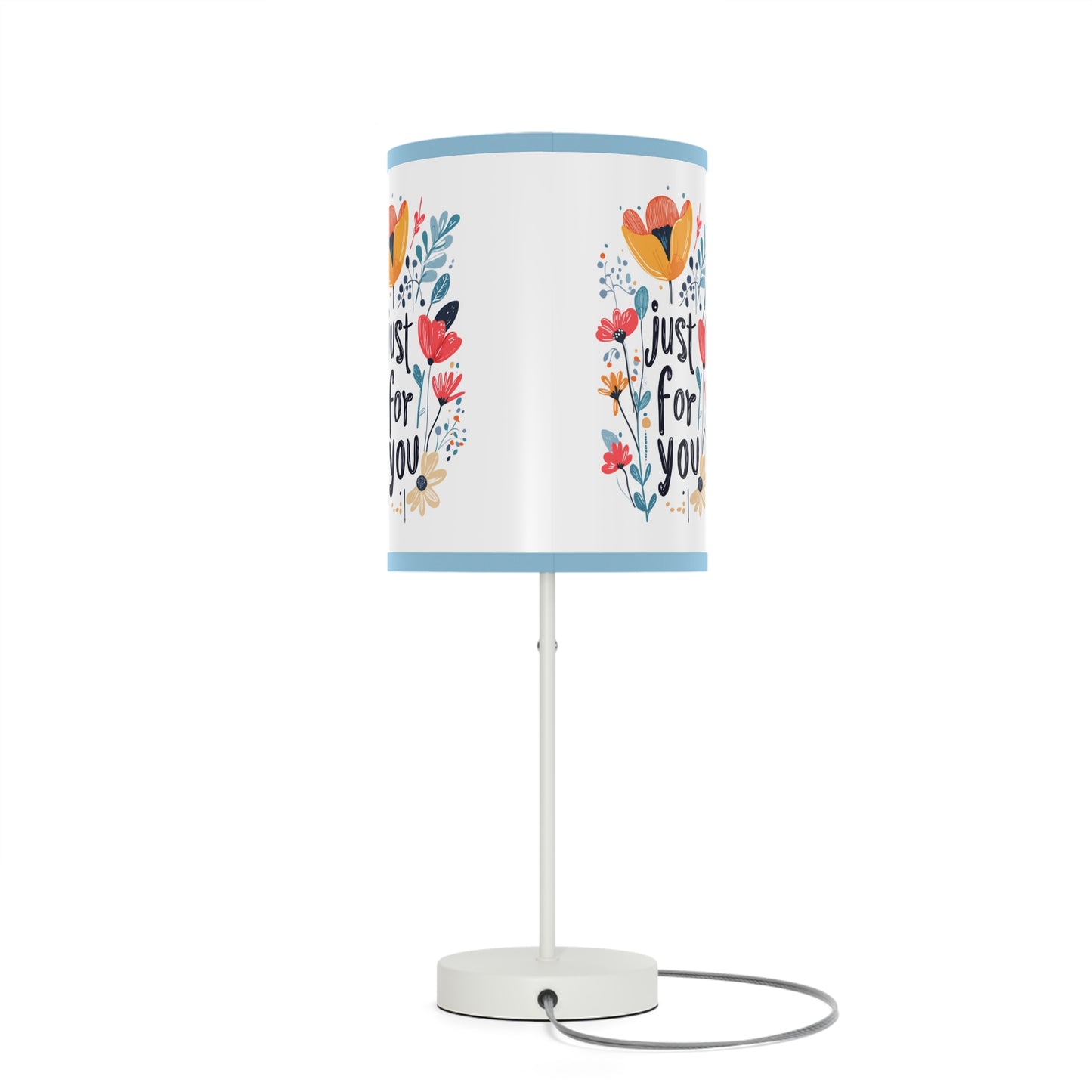 Floral Table Lamp - "Just For You" Design - Gift - Lamp on a Stand, US|CA plug - Table Lamps