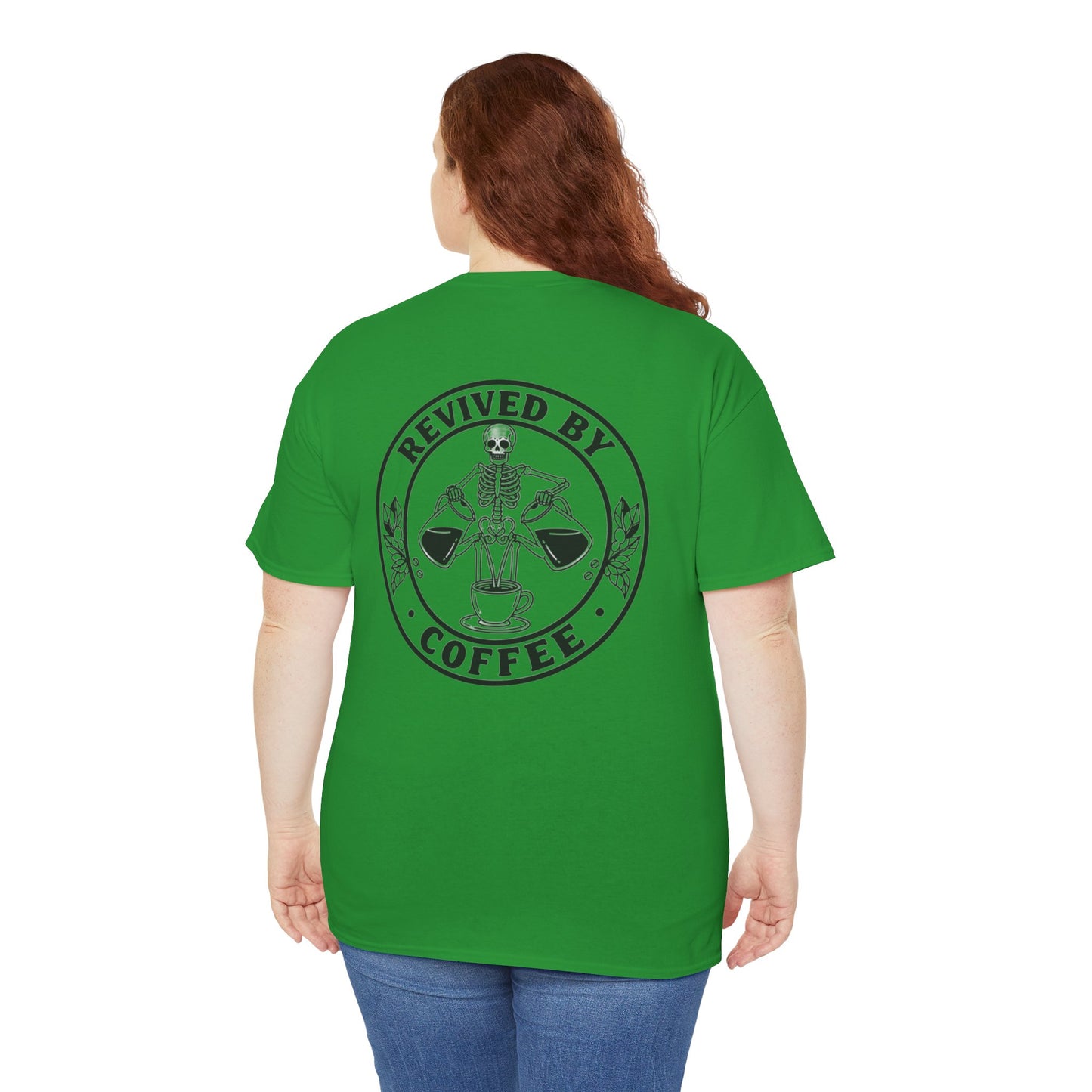 Revived by Coffee Unisex Heavy Cotton Tee - Perfect for Coffee Lovers