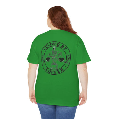 Revived by Coffee Unisex Heavy Cotton Tee - Perfect for Coffee Lovers