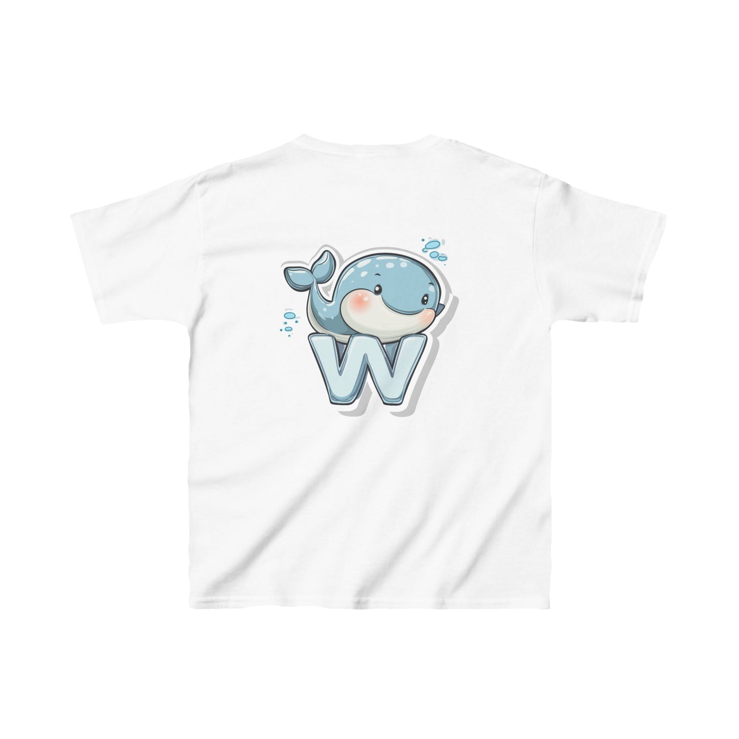Youth Heavy Cotton™ Tee - Unisex Cute Cartoon Whale Design T-Shirt