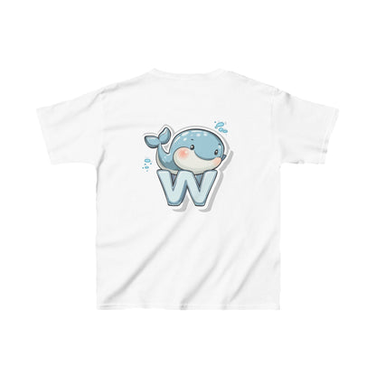 Youth Heavy Cotton™ Tee - Unisex Cute Cartoon Whale Design T-Shirt