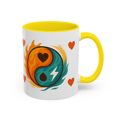 Bold Yin Yang Accent Coffee Mug – 11oz & 15oz – Perfect for Coffee Lovers