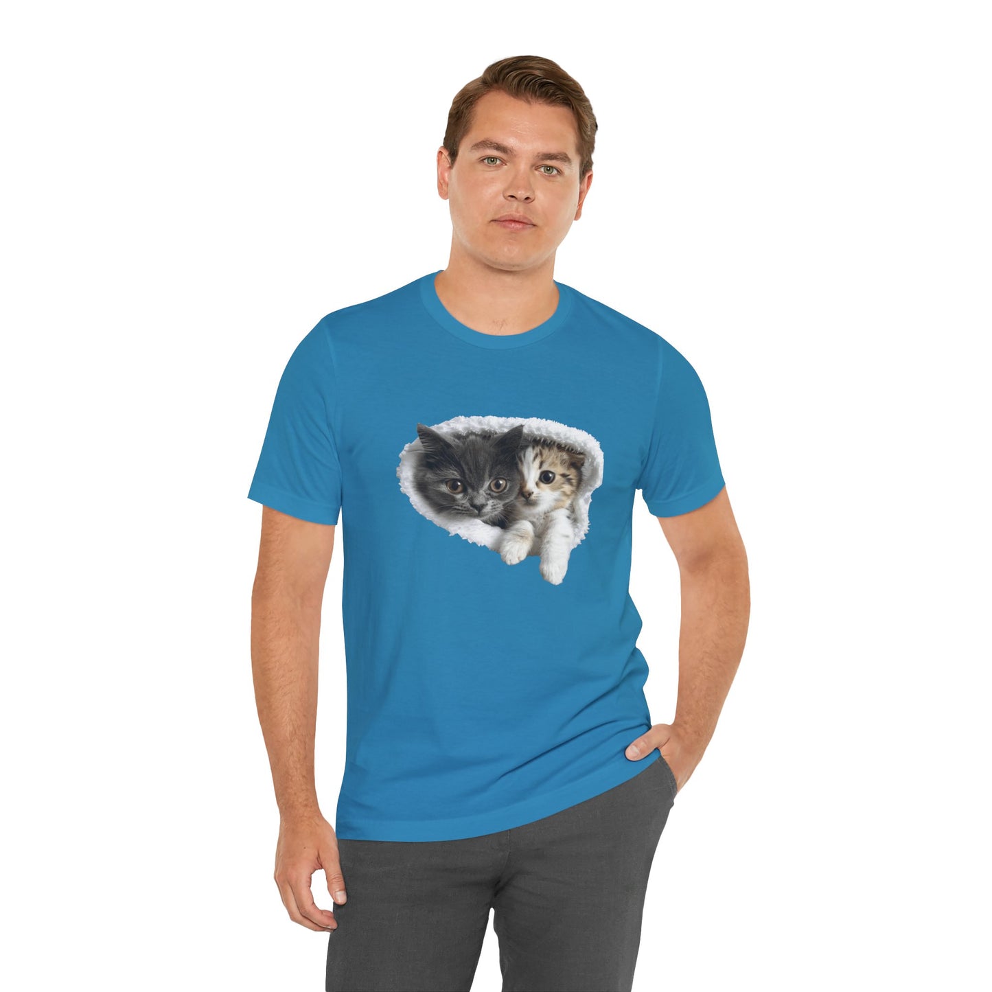 Cute Cats T-shirt for Cat Lovers - Lightweight Fabric Tee