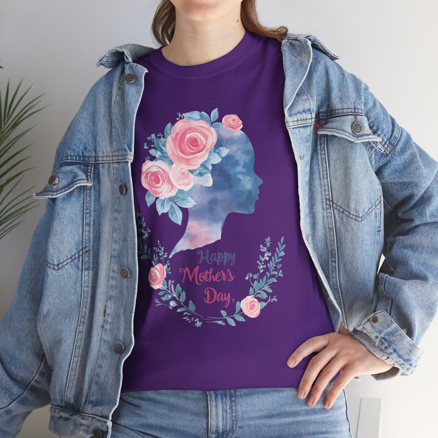 Floral Mother’s Day Heavy Cotton Tee - Gift for Mom