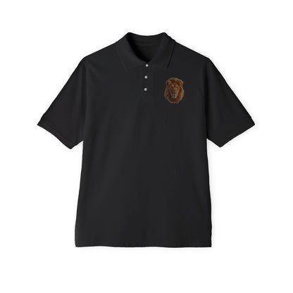 Men's Polo Striking Lion Design