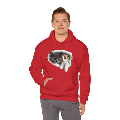 Cute Cat Design for Cat Lovers - Unisex Heavy Blend™ Hooded Sweatshirt - Cat Hoodies for Men and Women
