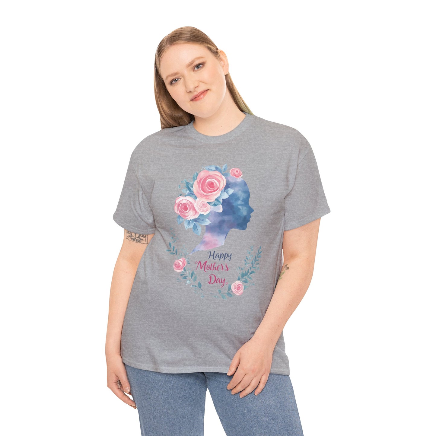 Floral Mother’s Day Heavy Cotton Tee - Gift for Mom