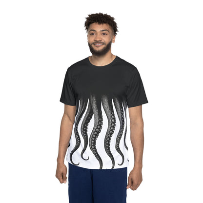 Men's Octopus Sports Jersey - Unique Tee for Ocean Lovers, Casual Wear, Beach Days, Nautical Gifts, Trendy Athletic Top