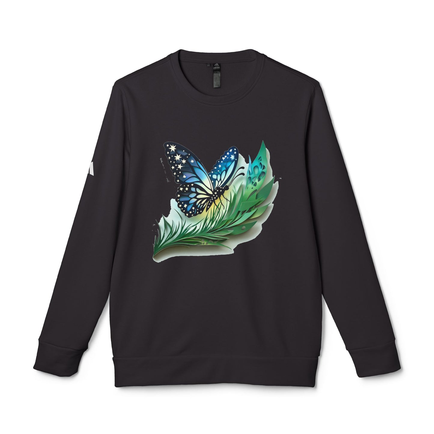Butterfly Adidas Unisex Fleece Crewneck Sweatshirt