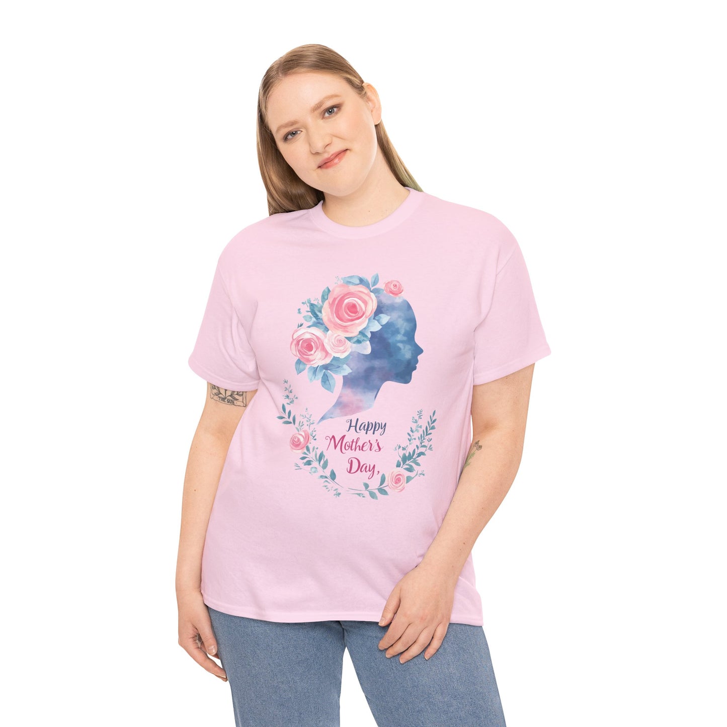 Floral Mother’s Day Heavy Cotton Tee - Gift for Mom