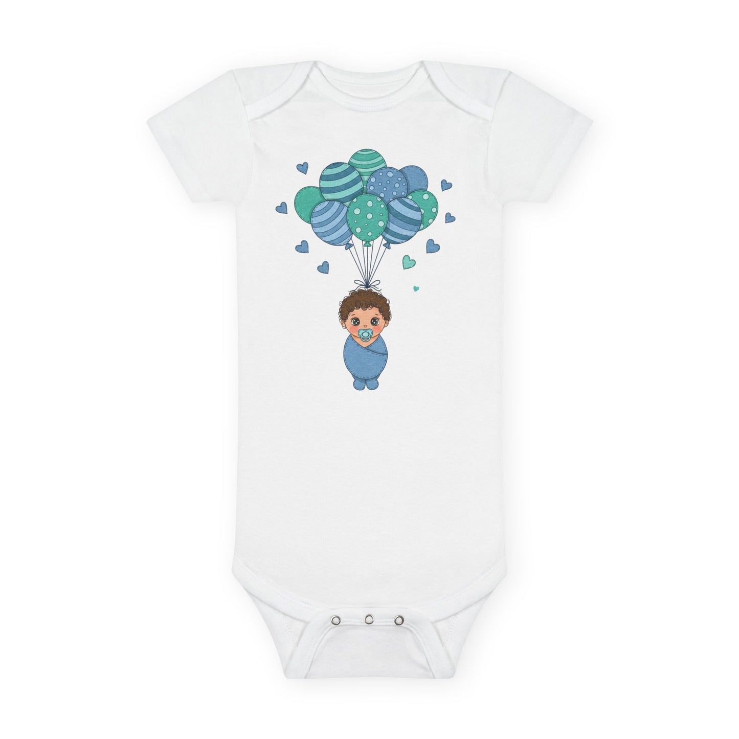 Adorable Organic Baby Bodysuit - "Air Delivery: One Tiny Human" Design Bodysuit for Boys
