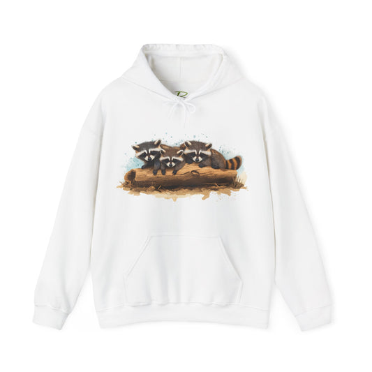 Cozy Raccoon Hooded Sweatshirt - Unisex Heavy Blend™- Raccoon in hoodie - Raccoon Hoodie with ears