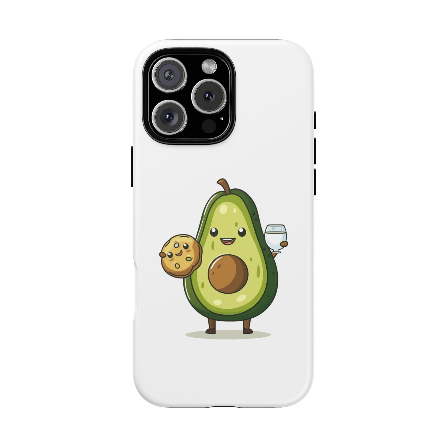 Tough Cases with Cute avocado cartoon character for iPhone, Samsung, and Google case
