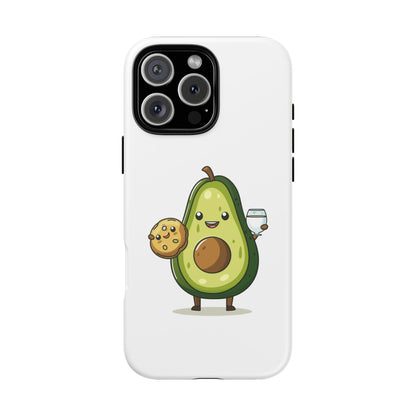 Tough Cases with Cute avocado cartoon character for iPhone, Samsung, and Google case