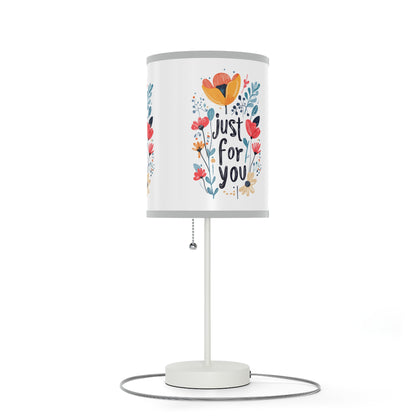 Floral Table Lamp - "Just For You" Design - Gift - Lamp on a Stand, US|CA plug - Table Lamps