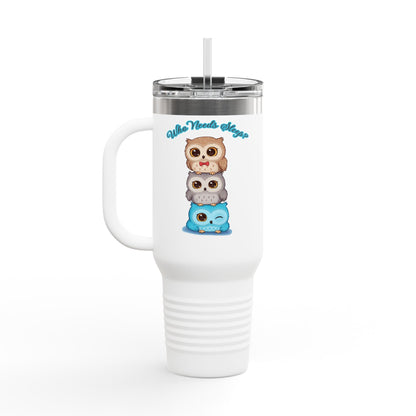 Cute Owl Insulated Travel Mug - 40oz, Perfect for Coffee Lovers