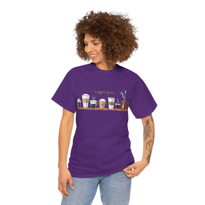 Coffee Cups T-shirt - Unisex Heavy Cotton Tee
