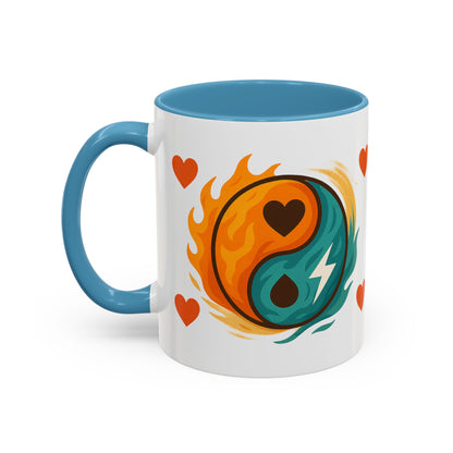 Bold Yin Yang Accent Coffee Mug – 11oz & 15oz – Perfect for Coffee Lovers