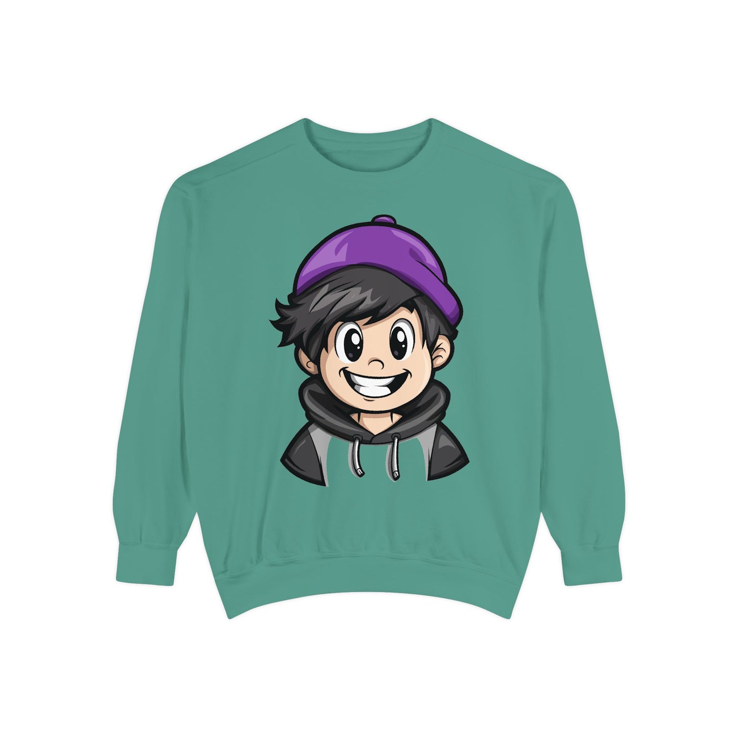 Men's Garment-Dyed Sweatshirt - Happy Vibes