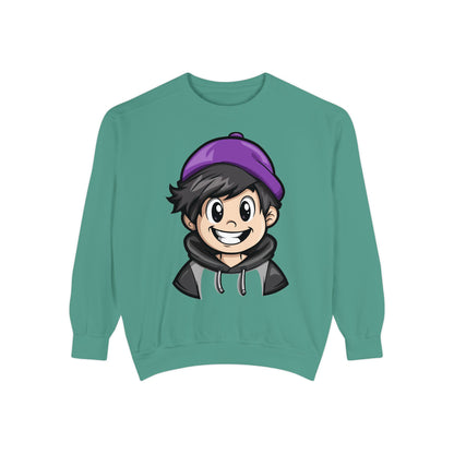 Men's Garment-Dyed Sweatshirt - Happy Vibes