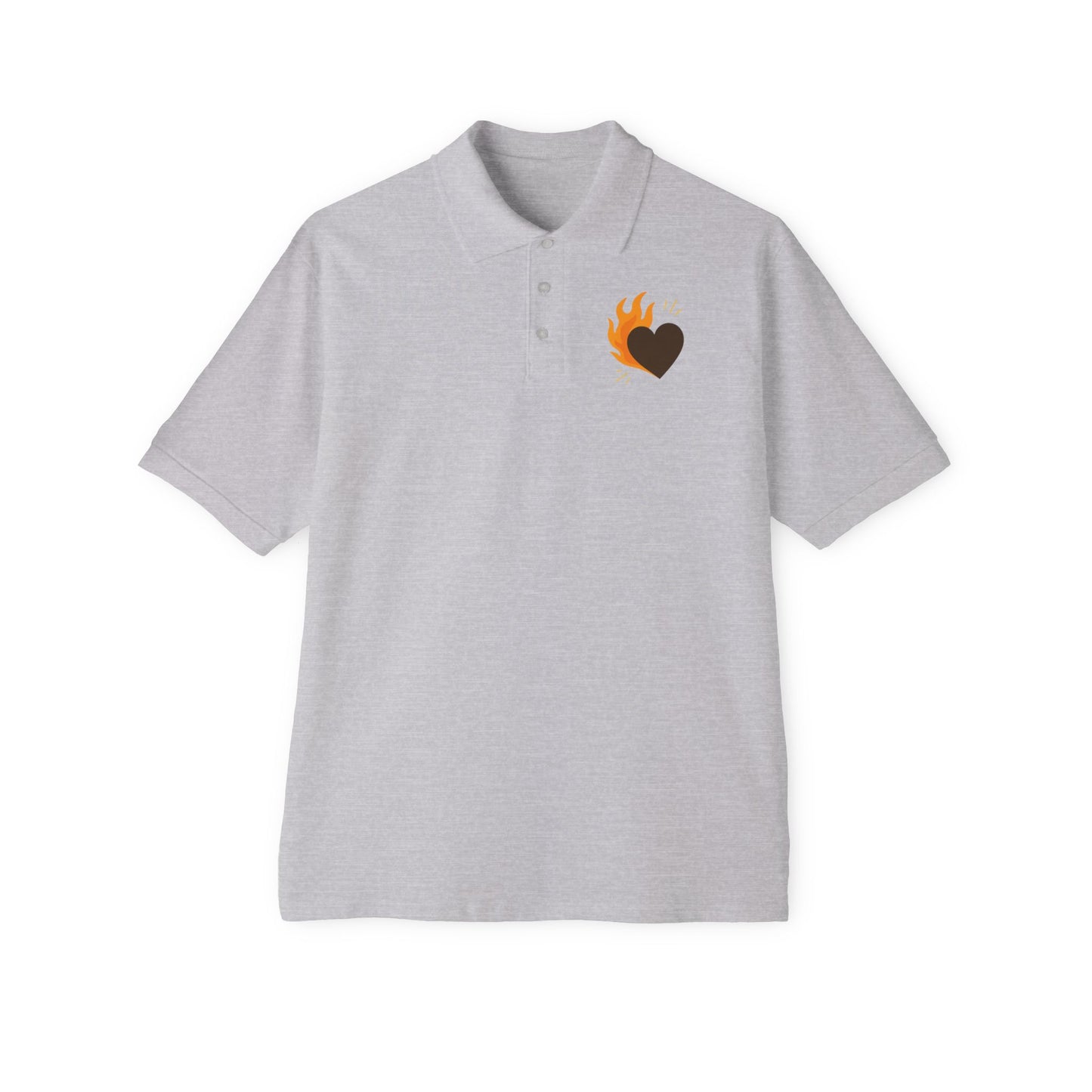 Flame Heart Men's Polo Tee