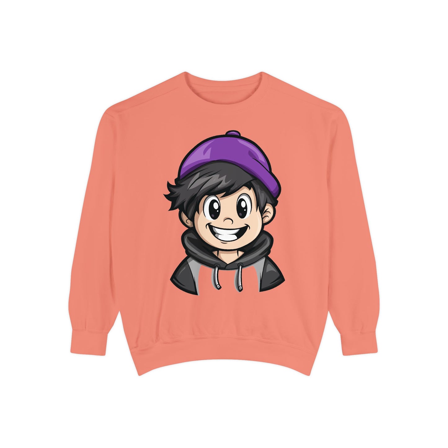 Men's Garment-Dyed Sweatshirt - Happy Vibes