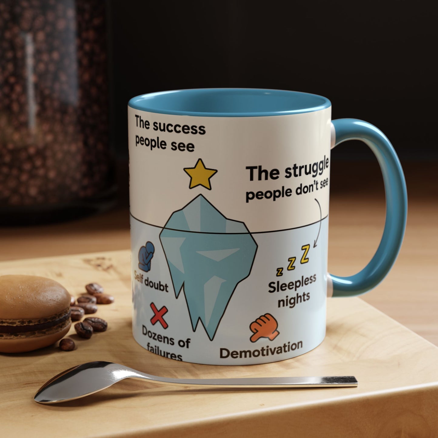 Motivational Coffee Mug - The Success People See, The Struggle Don’t See - Gift - Graduation Gift - Hardworking Professionals Gift