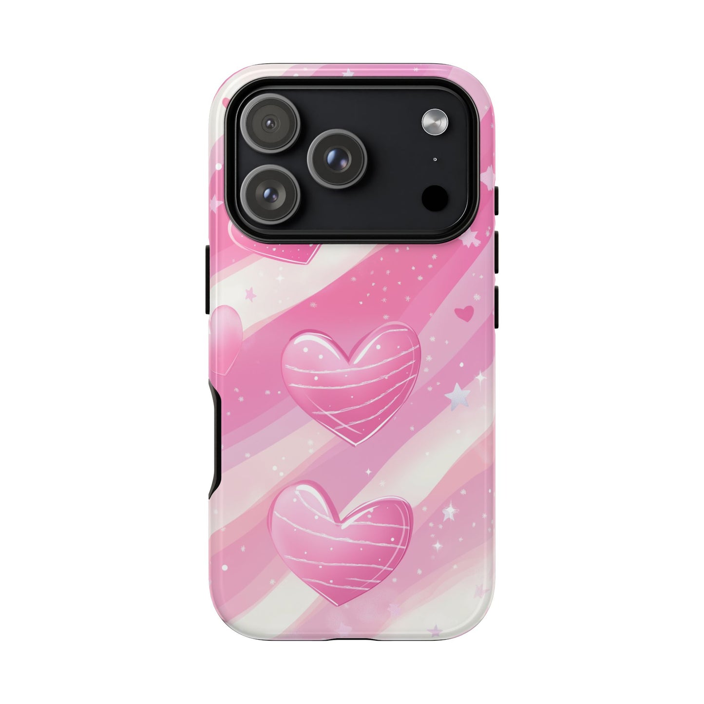 Pink Hearts Phone Case - iPhone, Samsung, and Google case
