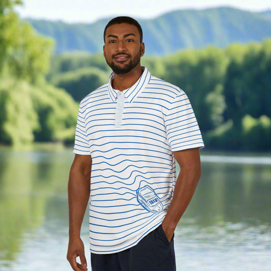 Stylish Striped Unisex Polo Shirt | Casual Wear, Summer Vibes, Beach Style, Gift for Him/Her, Weekend Outfits