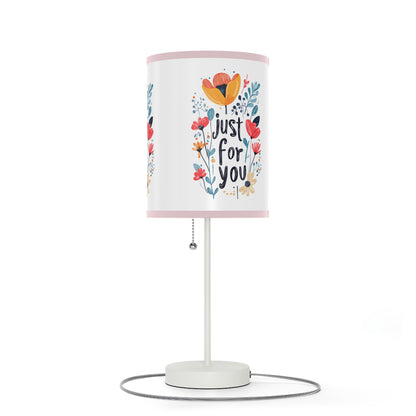Floral Table Lamp - "Just For You" Design - Gift - Lamp on a Stand, US|CA plug - Table Lamps