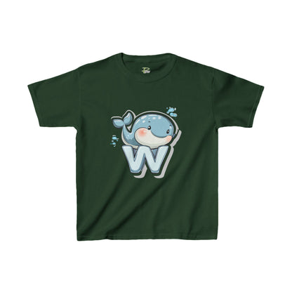 Youth Heavy Cotton™ Tee - Unisex Cute Cartoon Whale Design T-Shirt