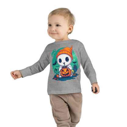 Toddler Long Sleeve Tee - Cute Halloween Design - Soft & Cozy Toddler Shirt