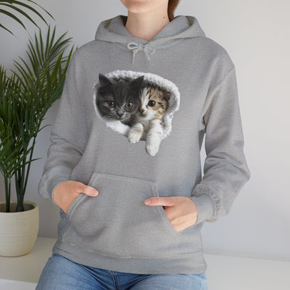 Cute Cat Design for Cat Lovers - Unisex Heavy Blend™ Hooded Sweatshirt - Cat Hoodies for Men and Women