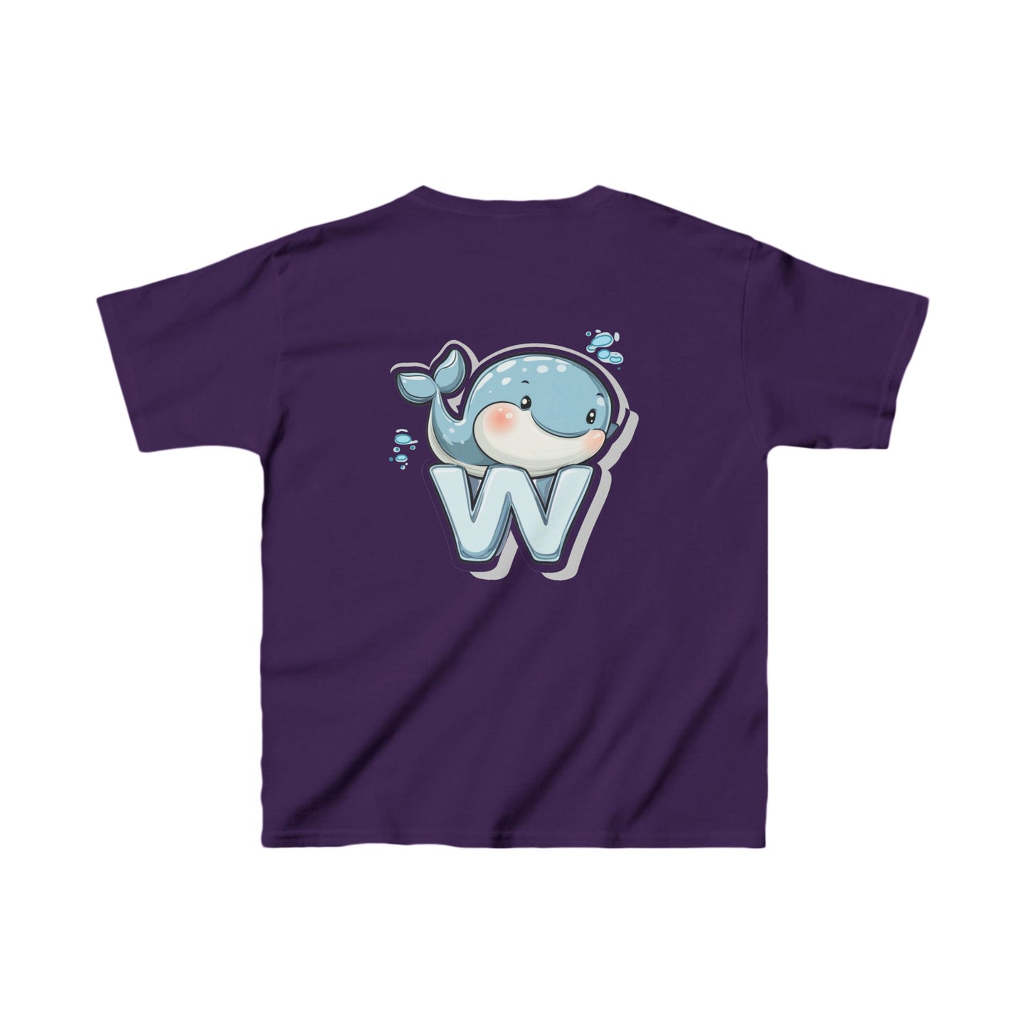 Youth Heavy Cotton™ Tee - Unisex Cute Cartoon Whale Design T-Shirt