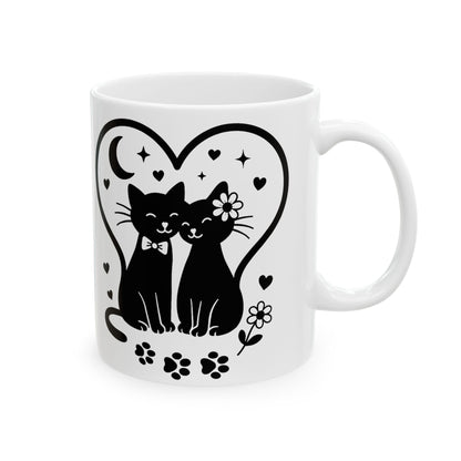 Cute Cat Lover Ceramic Mug - 11oz & 15oz - Perfect for Home & Office