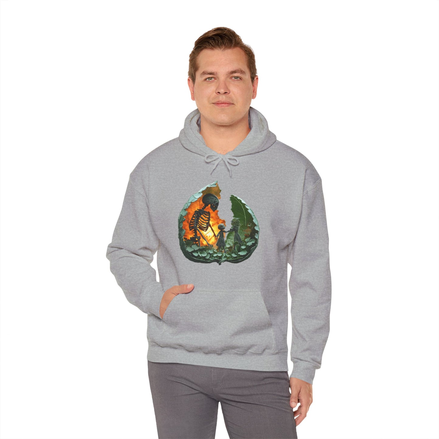 Unisex Heavy Blend™ Hooded Sweatshirt - Skeleton Design Hoodie