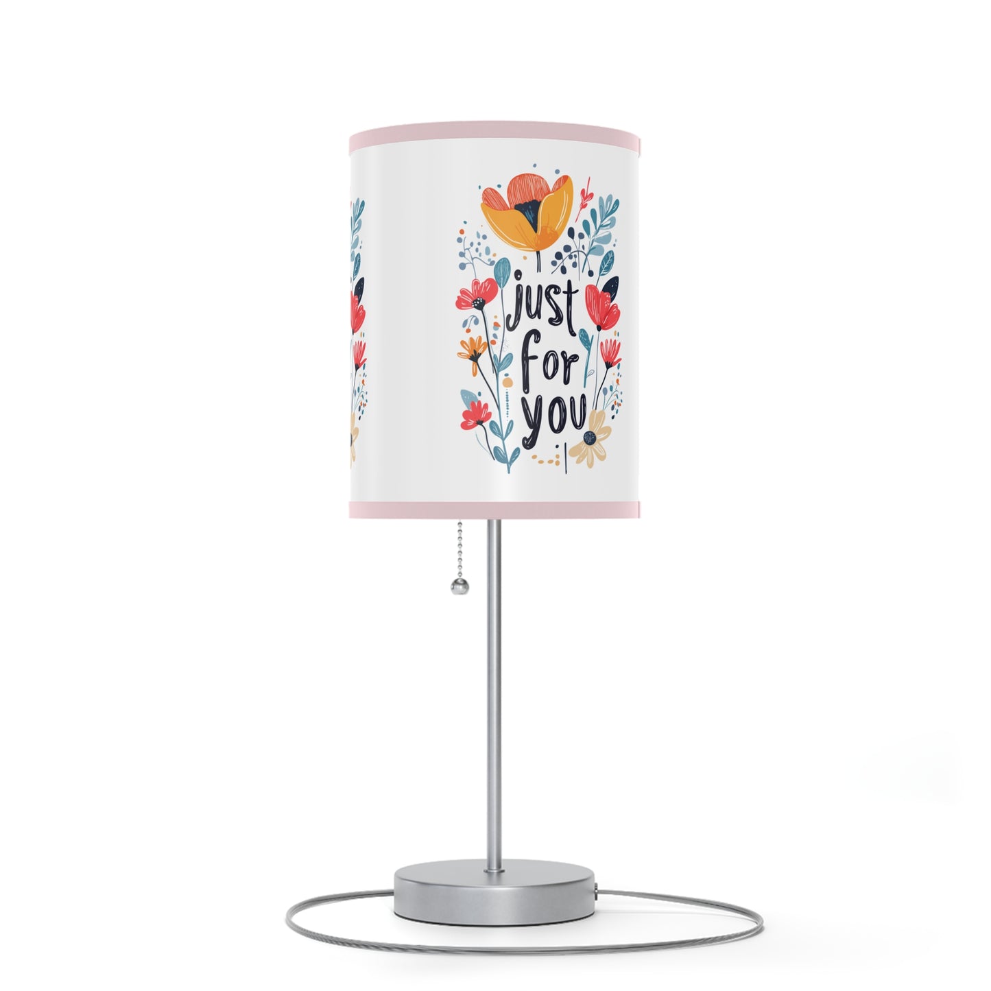 Floral Table Lamp - "Just For You" Design - Gift - Lamp on a Stand, US|CA plug - Table Lamps