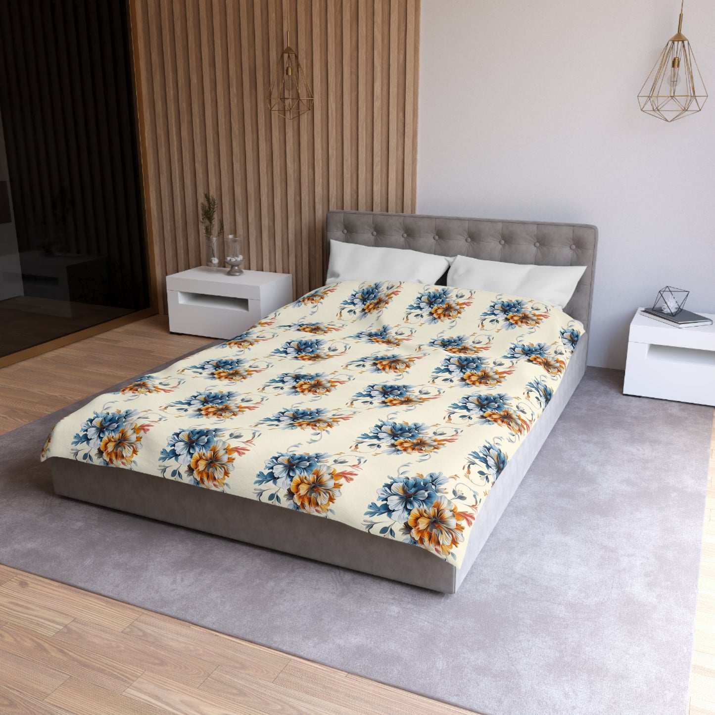 Floral Microfiber Duvet Cover, Soft Bedding Set, Cozy Home Decor, Nature-Inspired Bedroom, Spring Gift Idea